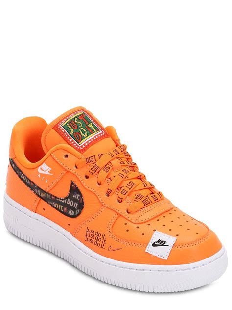 orange Nike Air Force 1 shoes